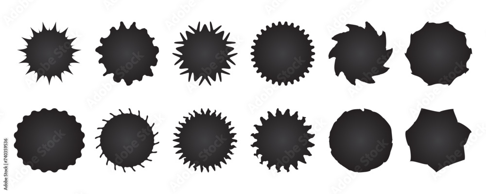Set of Roughened Labels Set of Roughened Labels