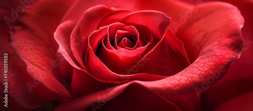 A stunning closeup image of a vibrant pink hybrid tea rose against a dark background, showcasing the intricate details of its petals. The beauty of Rosa centifolia in full bloom photo