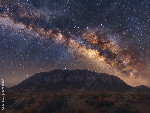 The starry night sky above the desert mountain serves as a poignant testament to the universe's beauty and mystery © Brian Carter