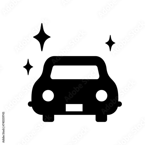 新車、洗車後のピカピカな車アイコン
