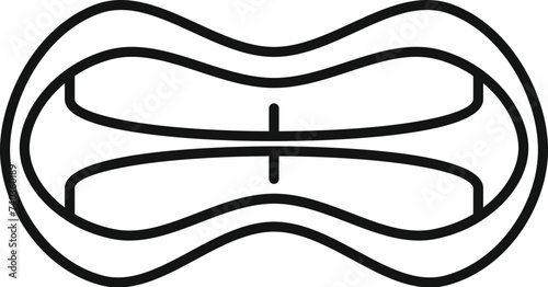 Education articulation icon outline vector. Tongue idiom. Oral lips cavity