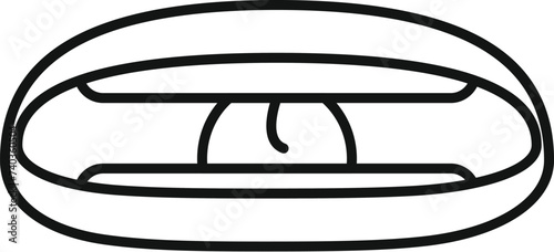 Diction spoken word icon outline vector. Care process. Articulation exercise