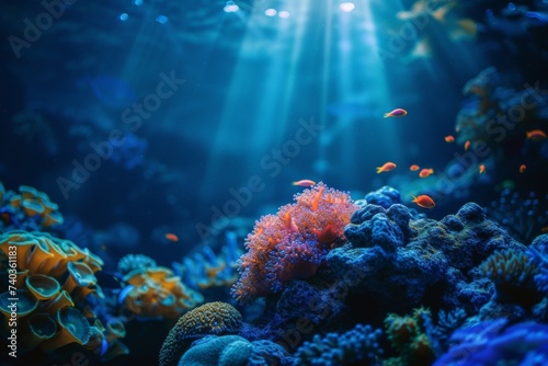 Coral reef with diverse marine life © InfiniteStudio