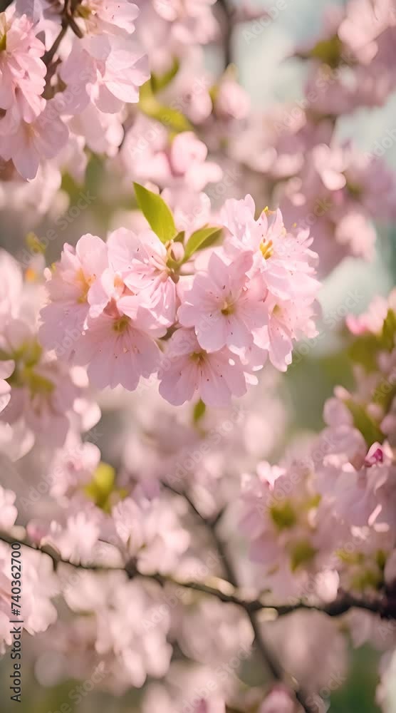 Blooming flowers sakura tree in spring Blooming flowers sakura tree in spring