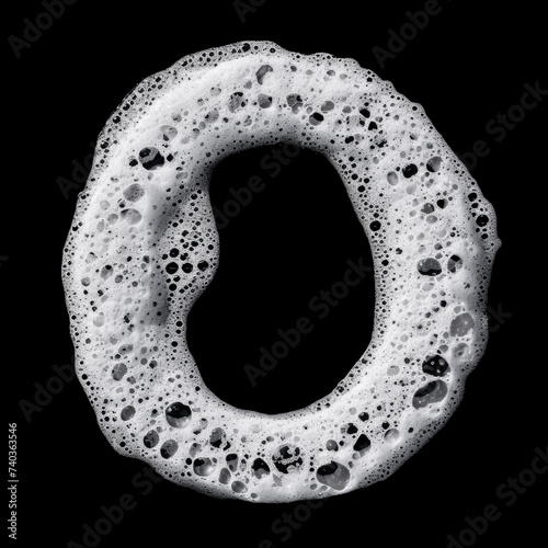 Elegant Soap Alphabet with Bubbly Textures: Enhance Your Design Projects with Clean, Hygienic Typography. Generated AI