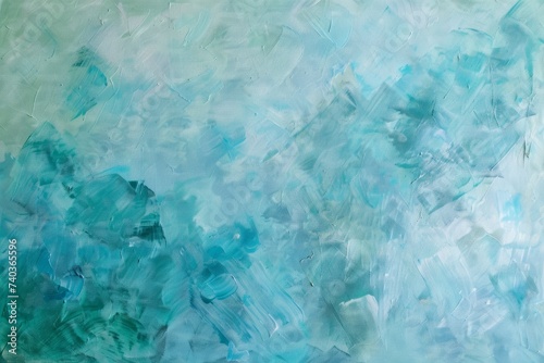 Abstract Painting of Blue and Green Colors. Generative AI