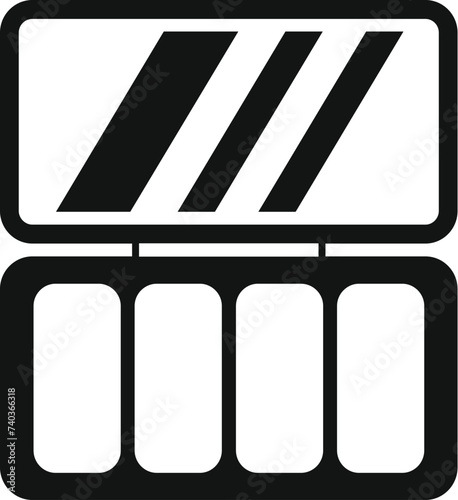 Cosmetic shadows icon simple vector. Beauty parlor. Woman face skincare