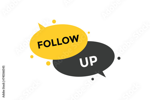 Follow up button web banner templates. Vector Illustration 
