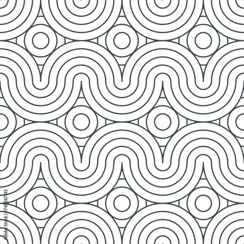 Simple wave line background. Vector illustration.