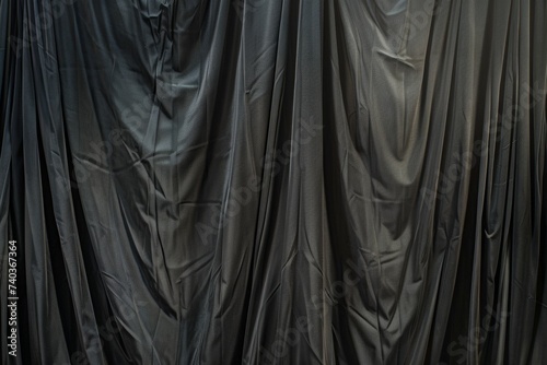 Room Concealed by Black Curtain. Generative AI © Lukasz Czajkowski