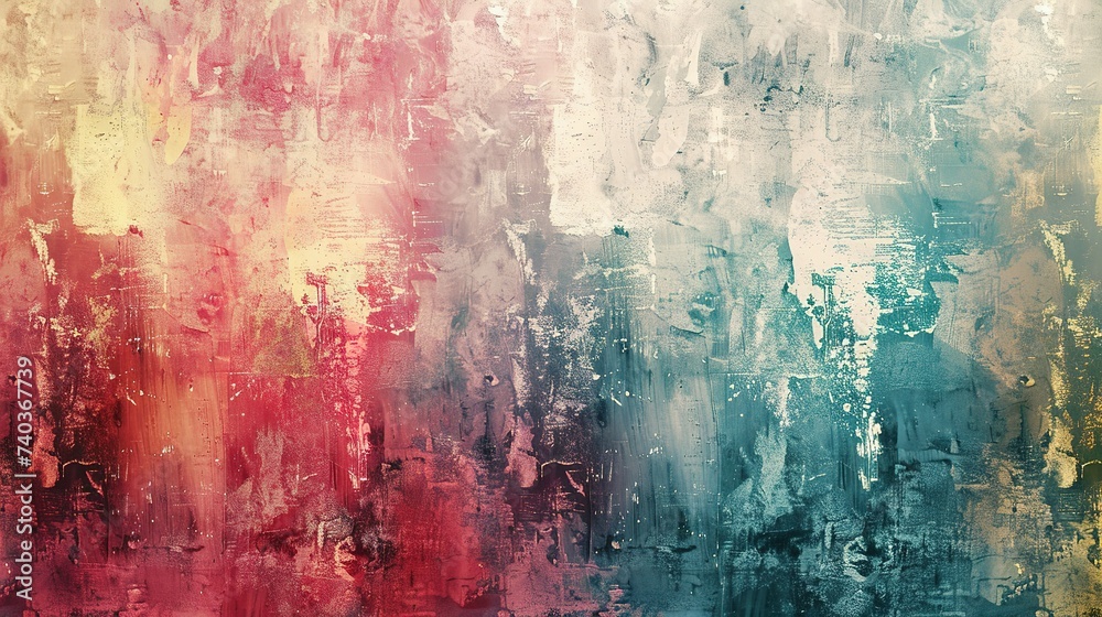 Modern impressionism technique. Wall poster print template. Abstract painting art. Hand drawn by dry brush of paint background texture. Oil painting style generative