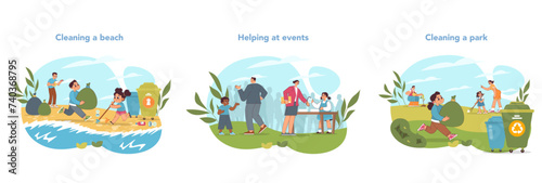Environmental stewardship set. Vector illustration