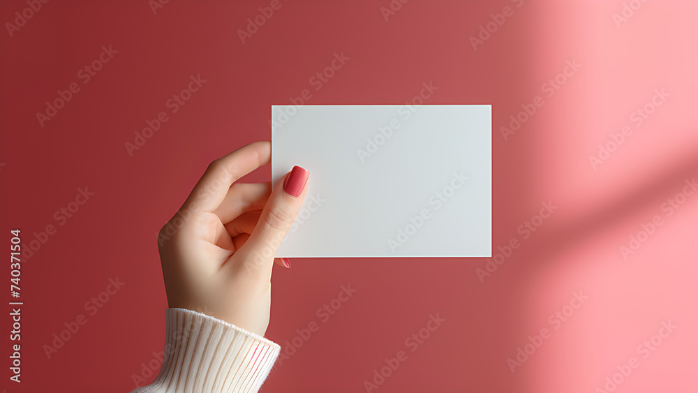 Hand with empty cards, white cards. Hand with empty cards, white cards.