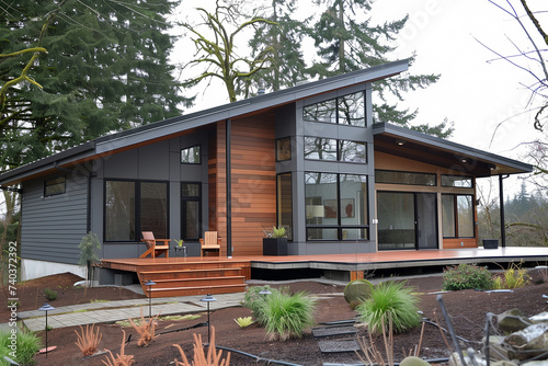 Beautiful Mountian Home Exterior, Oregon Style Home © Nurple Art