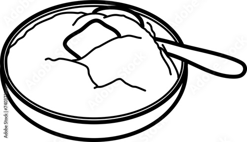 Saag Outline Vector Illustration