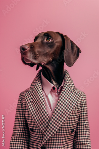 German Shorthaired Pointer dog in Suit © Erik González