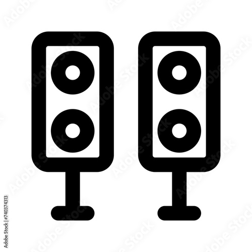 speakers line icon