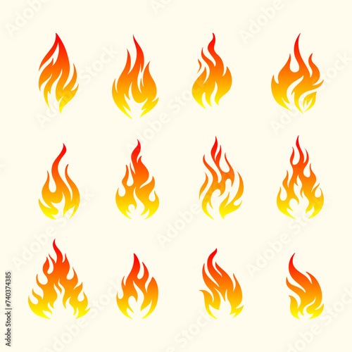 fire icon. fire vector design, for symbol