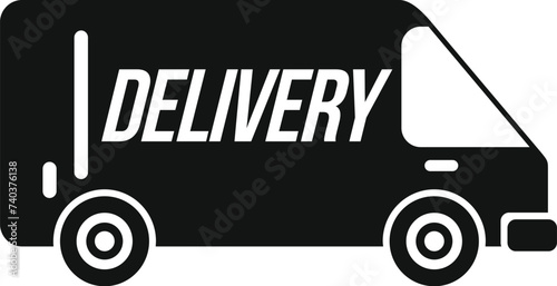 Van car delivery icon simple vector. City express service. Distribution shipment