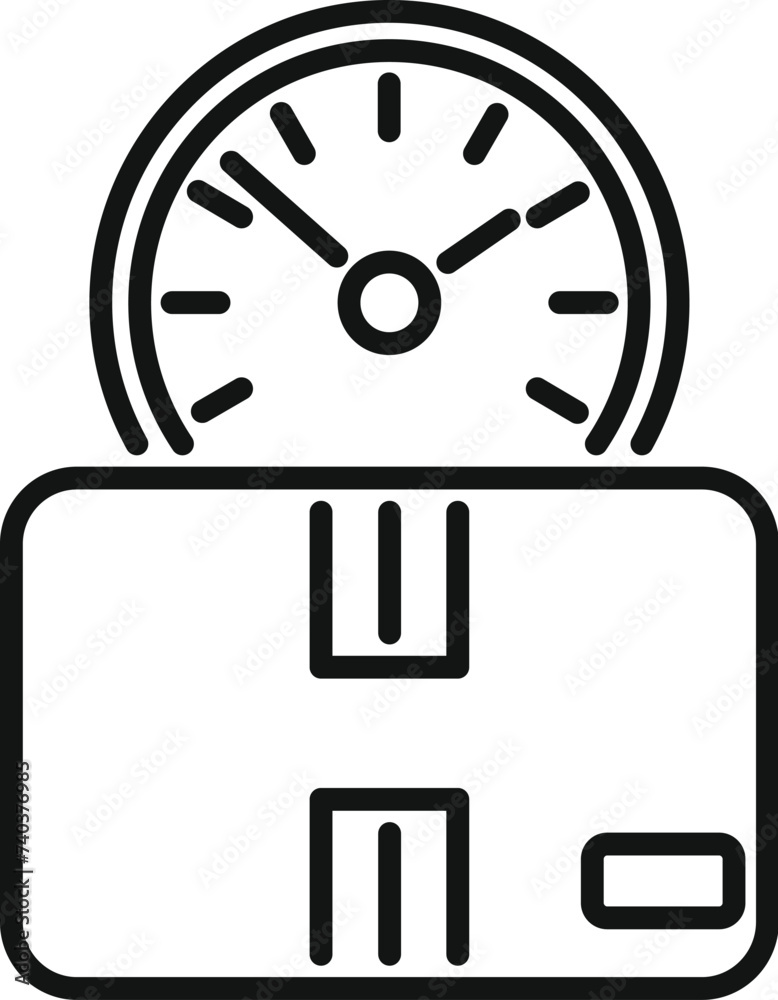 Fast parcel delivery icon outline vector. Shop express. Free deliver container Fast parcel delivery icon outline vector. Shop express. Free deliver container