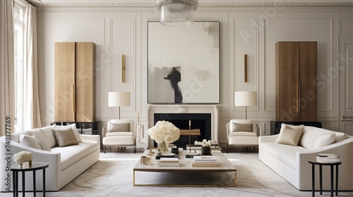 Modern elegant composition of living room interior  © john258