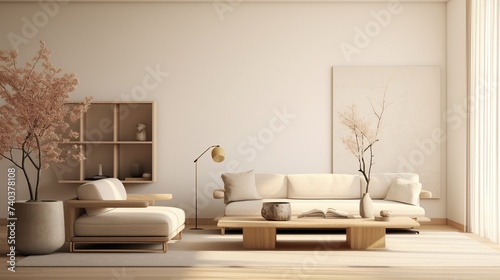 Modern elegant composition of living room interior 