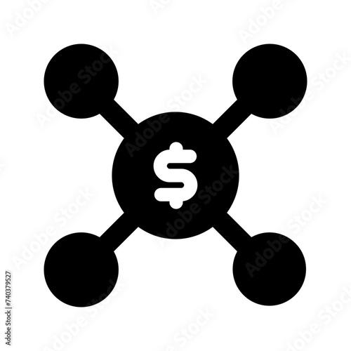 affiliate marketing glyph icon