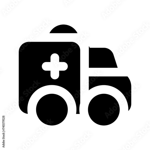 ambulance glyph icon