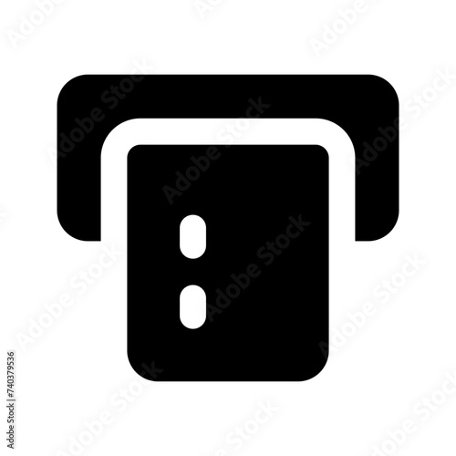 atm machine glyph icon