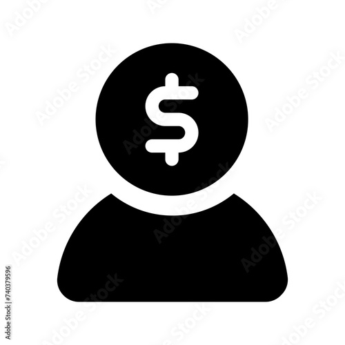 financial advisor glyph icon