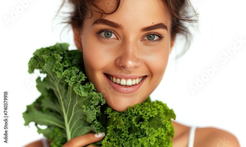 A healthy woman with a smil...