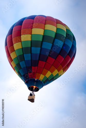 hot air balloons floating over southern Utah desert