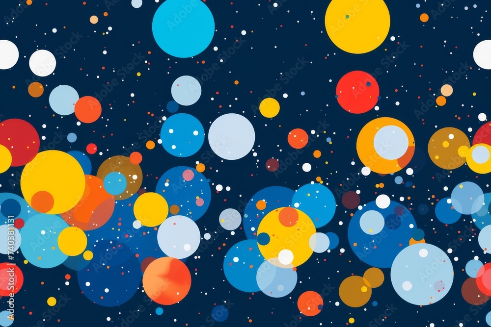 Abstract colorful circles on dark background Abstract colorful circles on dark background