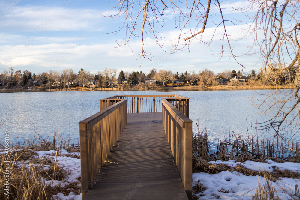 wooden bridge over the lake wooden bridge over the lake