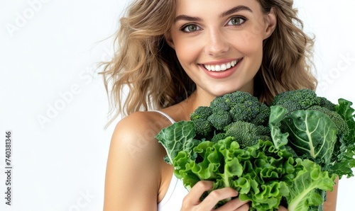 A healthy woman with a smil...