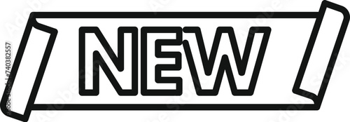 New emblem tag icon outline vector. Special gift. Promotional cheap experience