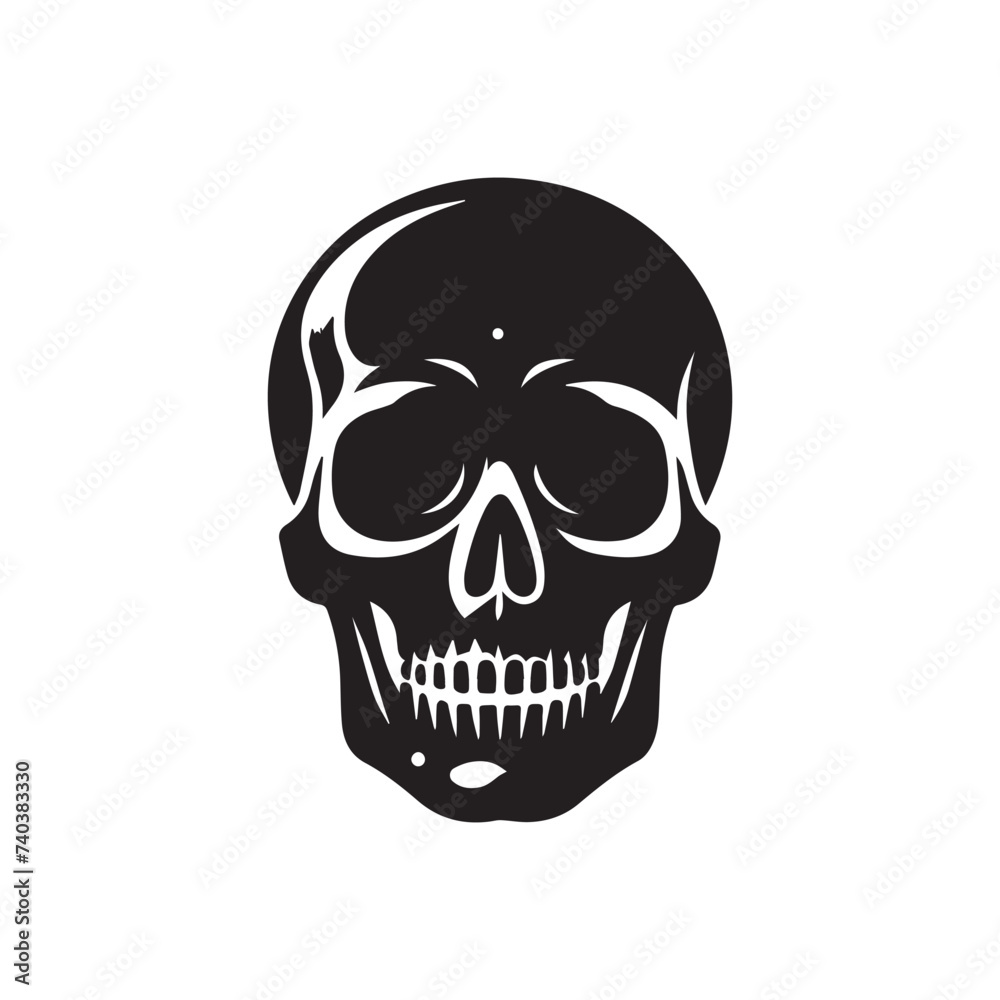 Fototapeta premium skull icon white