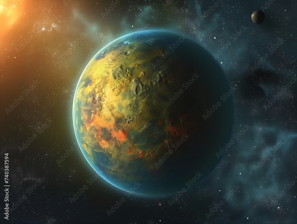 Exoplanets orbiting within a distant planetary system