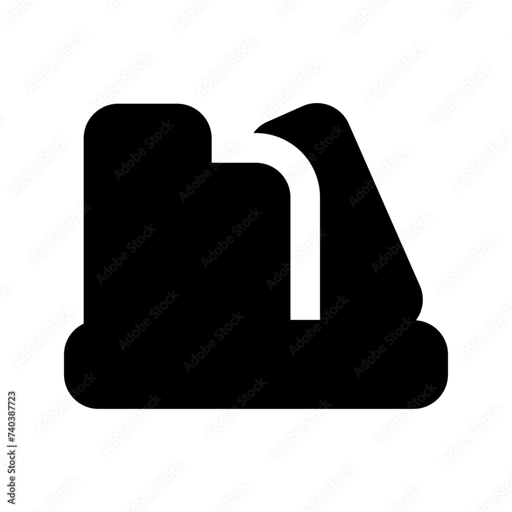 Obraz premium bookshelf glyph icon