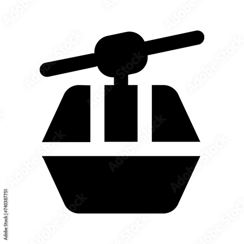 cable car glyph icon