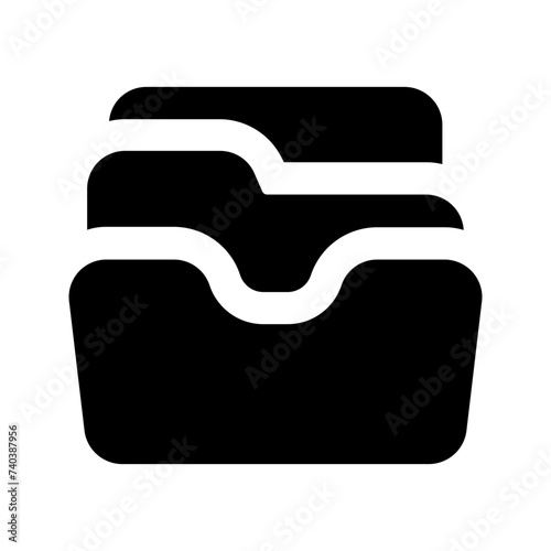 file cabinet glyph icon