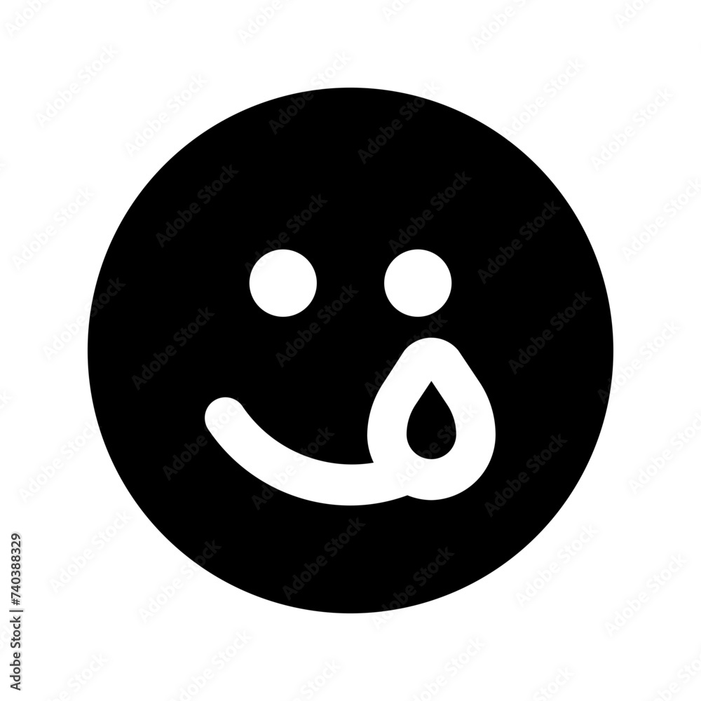 Fototapeta premium sad glyph icon