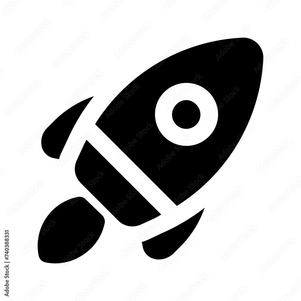rocket glyph icon rocket glyph icon
