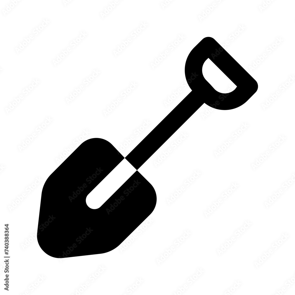 shovel glyph icon shovel glyph icon