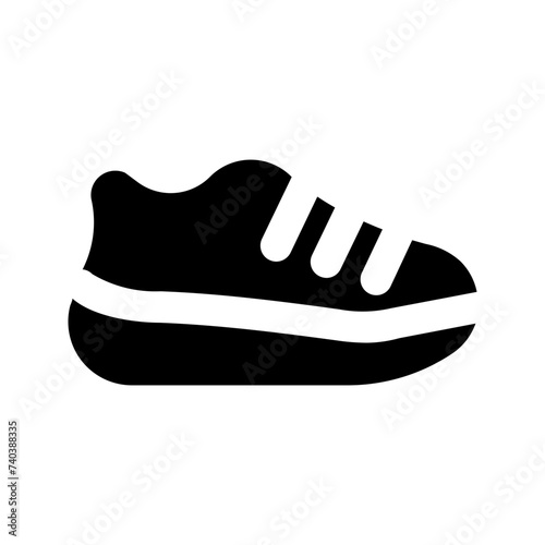 running shoe glyph icon