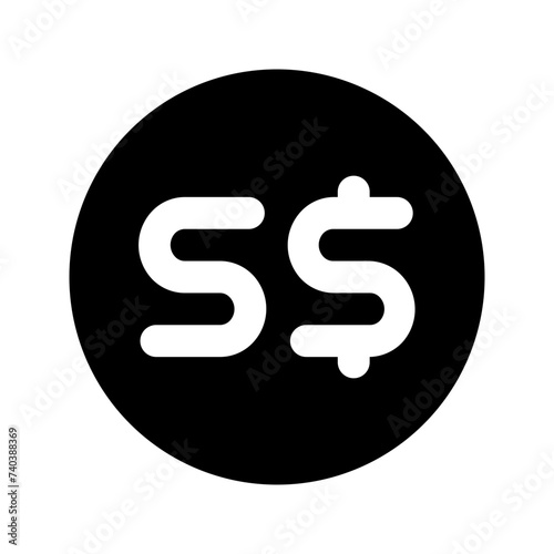 singapore dollar glyph icon