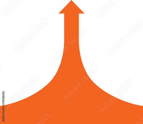 orange arrows rising up symmetrical arrow good boom financial conditions, growing economy, profitable business