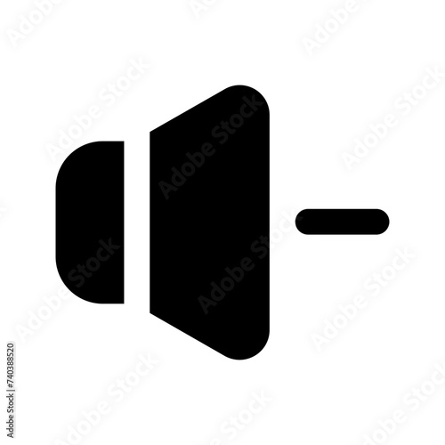 volume down glyph icon