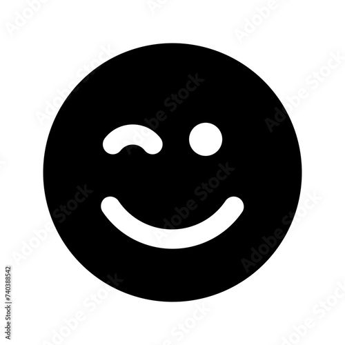 wink glyph icon