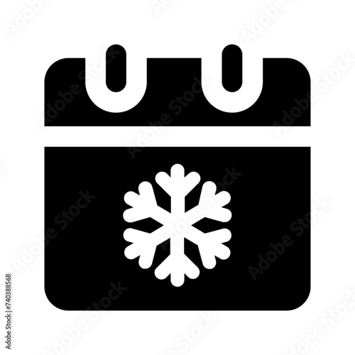winter glyph icon